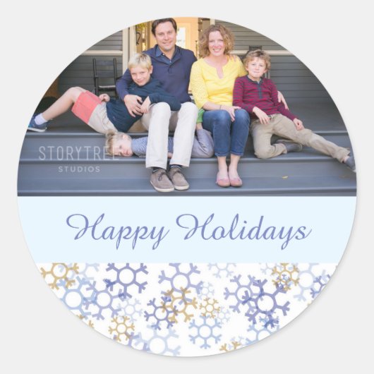 Sneeuwvlokken Sticker (Voorkant)