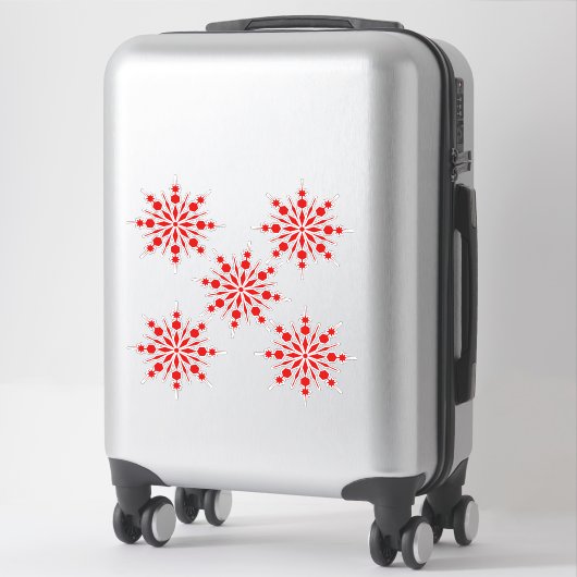 Sneeuwvlokken Sticker (Koffer)