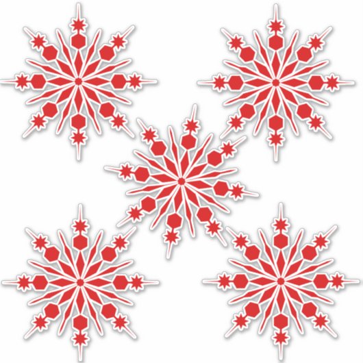 Sneeuwvlokken Sticker (Voorkant)