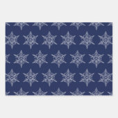 Sneeuwvlokken stippen en snoeprietstrepen inpakpapier vel (Voorkant 2)