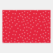 Sneeuwvlokken stippen en snoeprietstrepen inpakpapier vel (Voorkant)