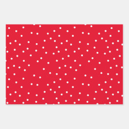 Sneeuwvlokken stippen en snoeprietstrepen inpakpapier vel