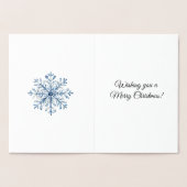 Sneeuwvlokken Strepen Kerstmis Folie Kaarten (Binnen)