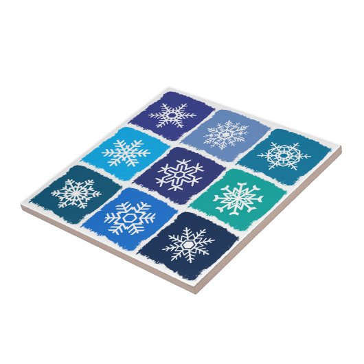 Sneeuwvlokken Tegeltje (Zijkant)