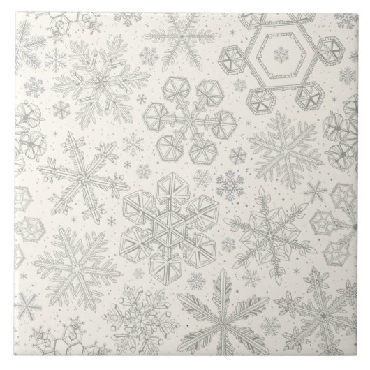 Sneeuwvlokken Tegeltje (Voorkant)