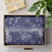 Sneeuwvlokken tegen een nachtelijke hemel tissuepapier (Geschenk)
