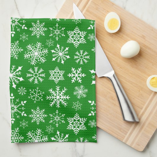 Sneeuwvlokken Theedoek (Quarter Fold)