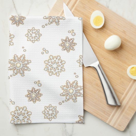 Sneeuwvlokken Theedoek (Quarter Fold)