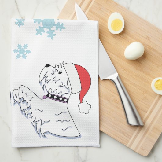 Sneeuwvlokken Theedoek (Quarter Fold)