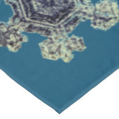 Sneeuwvlokken Turquoise tafelkleed (Gekanteld)