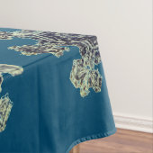 Sneeuwvlokken Turquoise tafelkleed (Voorbeeld)