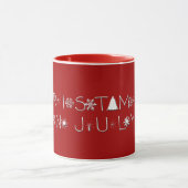 Sneeuwvlokken Typografie Kerstmis in juli Mok (Midden)