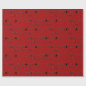 Sneeuwvlokken Typografie Kerstmis in juli Rood Cadeaupapier (Vlak)