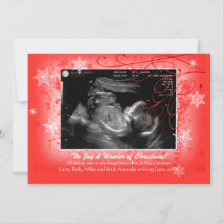 Sneeuwvlokken Ultrasound Holiday Card Feestdagenkaart
