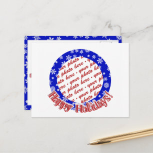 Sneeuwvlokken Vakantie Foto Lijst Briefkaart