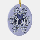 Sneeuwvlokken Vakantie Keepsake Ornament (Rechts)