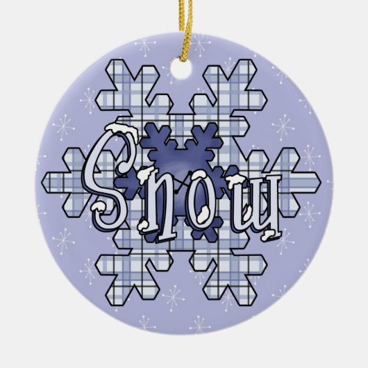 Sneeuwvlokken Vakantie Keepsake Ornament (Voorkant)