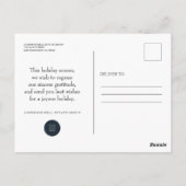 Sneeuwvlokken | Vakantiegroet Briefkaart (Achterkant)