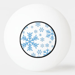 Sneeuwvlokken vallen, vlokken pingpongbal