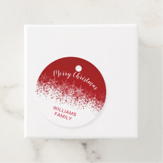  sneeuwvlokken van Bourgogne kerst Bedankjes Labels (In situ)