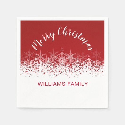  sneeuwvlokken van Bourgogne kerst Servet (Voorkant)