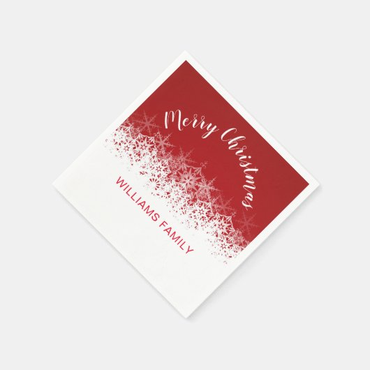  sneeuwvlokken van Bourgogne kerst Servet (Hoek)