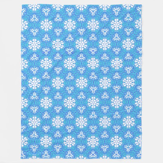 Sneeuwvlokken van de Afar Fleece Blanket Deken (Voorkant)