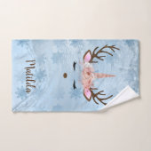 Sneeuwvlokken van jonge blauwe marmer-eenhoornrend handdoek (Handdoek)