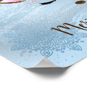 Sneeuwvlokken van jonge blauwe marmer-eenhoornrend poster (Hoek)