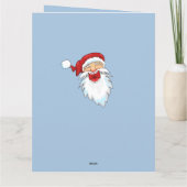 Sneeuwvlokken van Santa Claus chimney grappig blau Kaart (Achterkant)