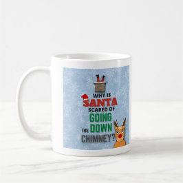 Sneeuwvlokken van Santa Claus chimney grappig blau Koffiemok