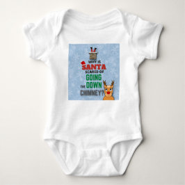 Sneeuwvlokken van Santa Claus chimney grappig blau Romper