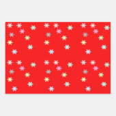 Sneeuwvlokken Verpakkingspapier 3 Platte vellen (Voorkant)