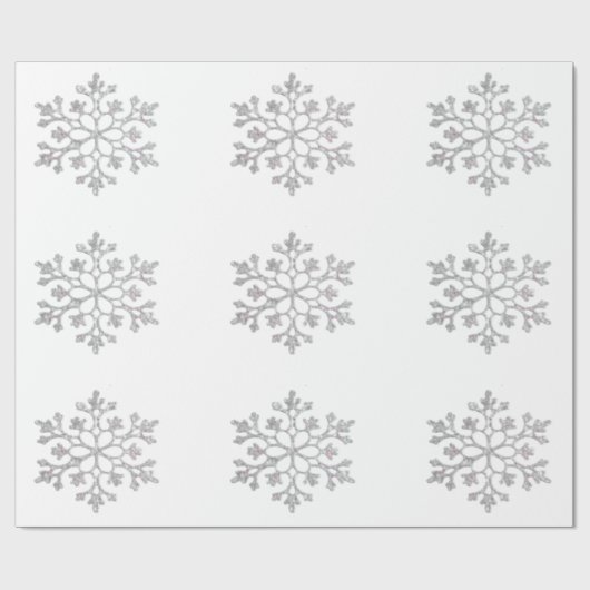 Sneeuwvlokken Verpakkingspapier Cadeaupapier (Vlak)