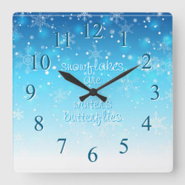 Sneeuwvlokken Vierkante Klok