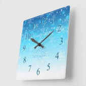 Sneeuwvlokken Vierkante Klok (Hoek)