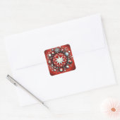 Sneeuwvlokken Vierkante Sticker (Envelop)
