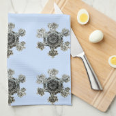 Sneeuwvlokken Violet Keuken Handdoeken (Quarter Fold)