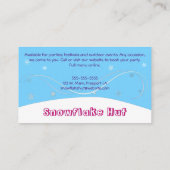 Sneeuwvlokken Visitekaartje (Achterkant)