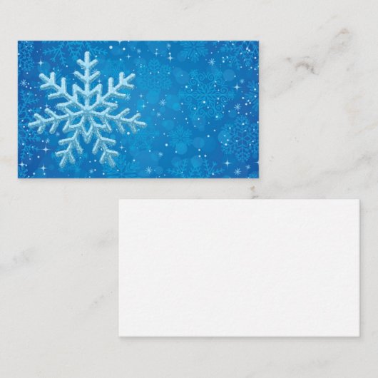 Sneeuwvlokken Visitekaartjes (Voorkant / Achterkant)