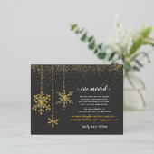 Sneeuwvlokken Vlamvloeren Vakantiek Briefkaart Fol (Staand Voorkant)