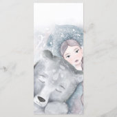 Sneeuwvlokken voor beren en meisjes Sestief Menu (Achterkant)