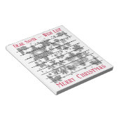 Sneeuwvlokken voor feestelijk gebruik, verlanglijs notitieblok (Schuin)