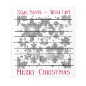 Sneeuwvlokken voor feestelijk gebruik, verlanglijs notitieblok (Voorkant)