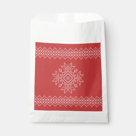 Sneeuwvlokken voor kerstfeestdagen bedankzakje (Voorkant)