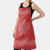 Sneeuwvlokken voor kerstfeestdagen schort (Insitu)