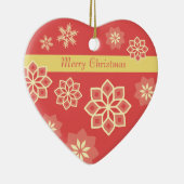 Sneeuwvlokken voor kerstmis en bloemen CC0880 Keramisch Ornament (Rechts)