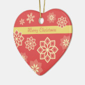 Sneeuwvlokken voor kerstmis en bloemen CC0880 Keramisch Ornament (Links)