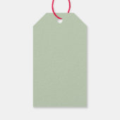 Sneeuwvlokken voor kerstmis en kerstbomen cadeaulabel (Achterkant)