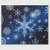 sneeuwvlokken voor kerstmis - verpakkingspapier cadeaupapier (Vlak)